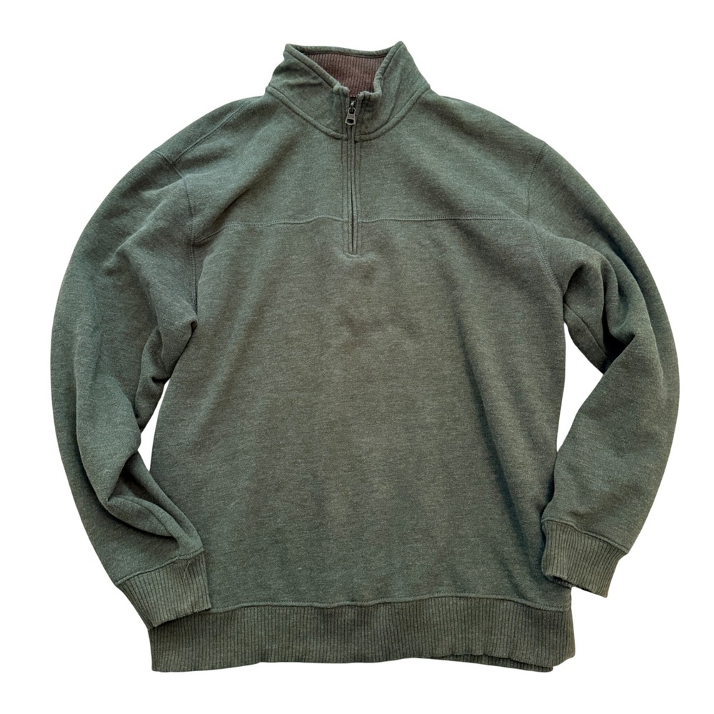 Arrow Quarter Zip Pullover Mens XXL Green Heathered Fleece Sweatshirt 52K3681301
